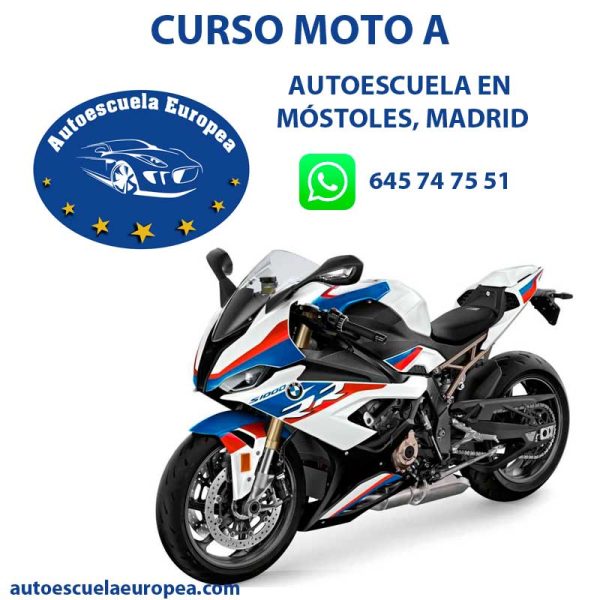 Curso Moto A Móstoles Madrid MATRICULA Autoescuela